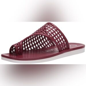 CALVIN KLEIN Women's Rilla Flat Sandals - Barn Red